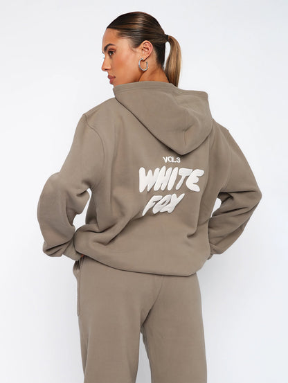 WHITE FOX OVERSIZED HOODIE + FREE SWEATPANTS