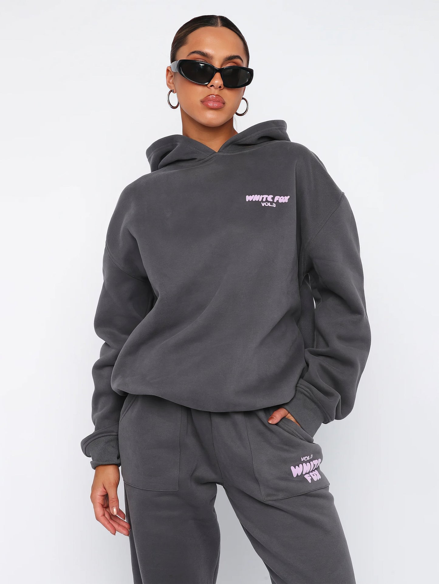 WHITE FOX OVERSIZED HOODIE + FREE SWEATPANTS