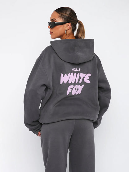 WHITE FOX OVERSIZED HOODIE + FREE SWEATPANTS