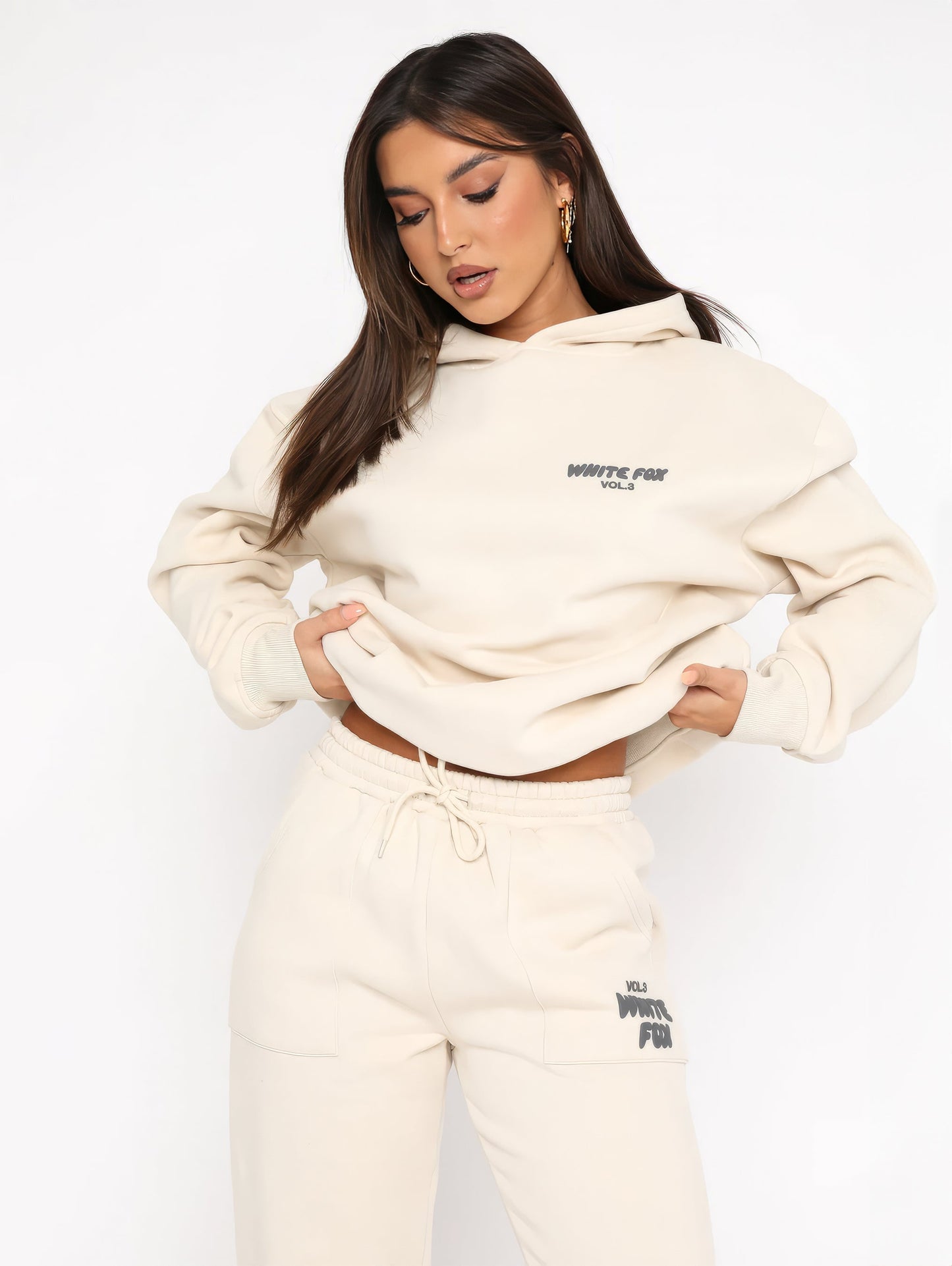 WHITE FOX OVERSIZED HOODIE + FREE SWEATPANTS