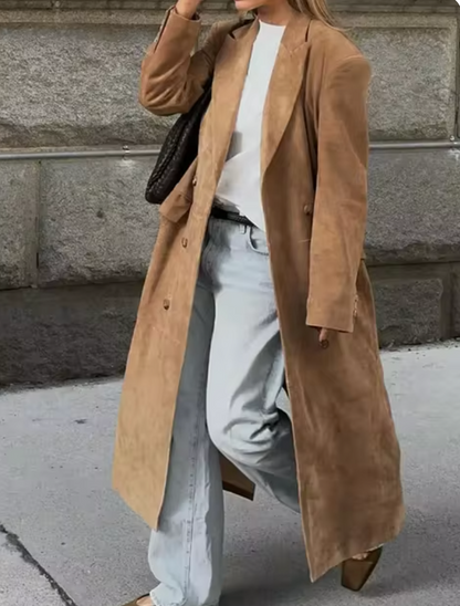 SUEDE TRENCH COAT